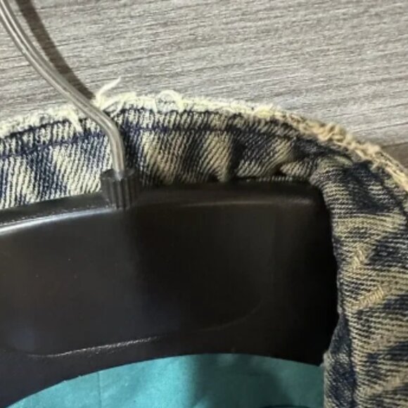 Vintage Urban Equipment Retro Acid Washed Blue Denim Jacket Mens Large / XL - Picture 10 of 16